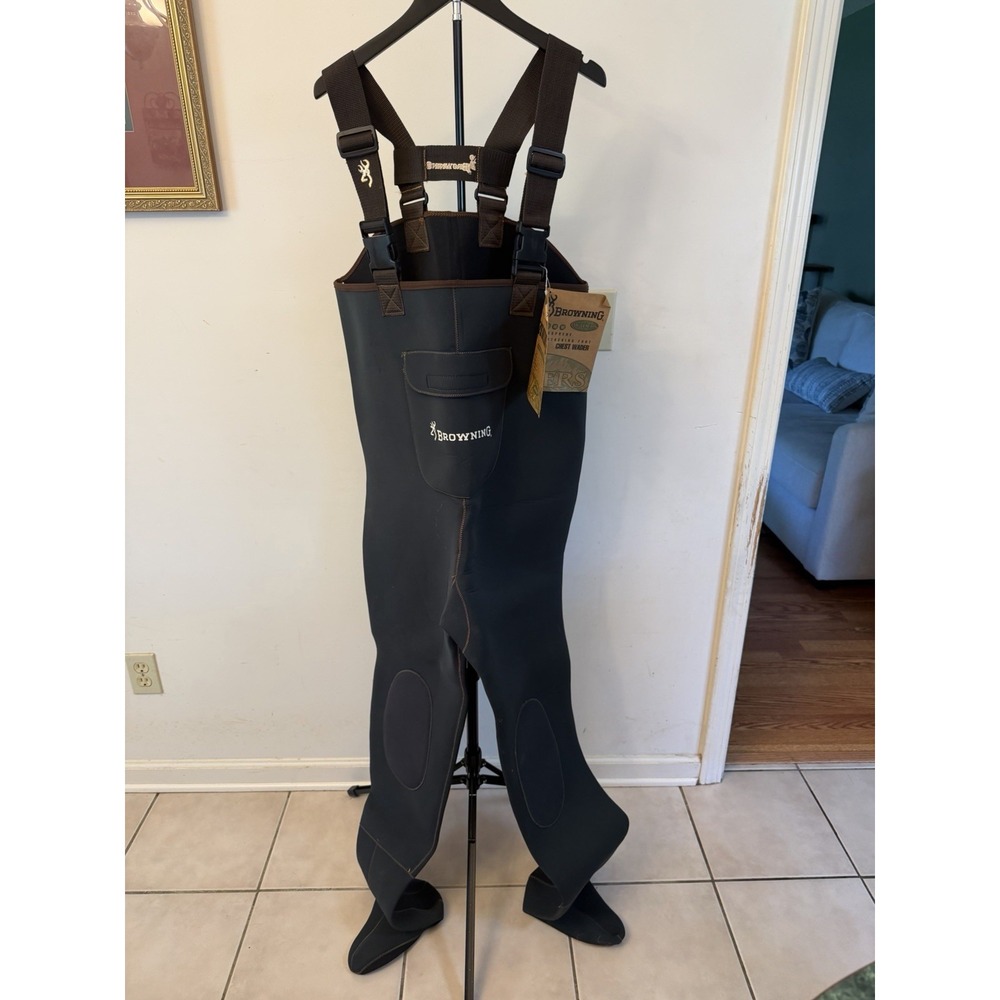 Vintage 1996 Browning 3mm Neoprene Chest Waders XXL Stocking Foot NOS Tags BX6